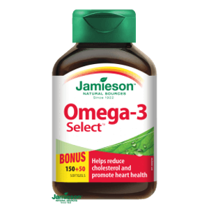 Jamieson Omega-3 Select 1000 mg 150 + 50 kapslí zadarmo